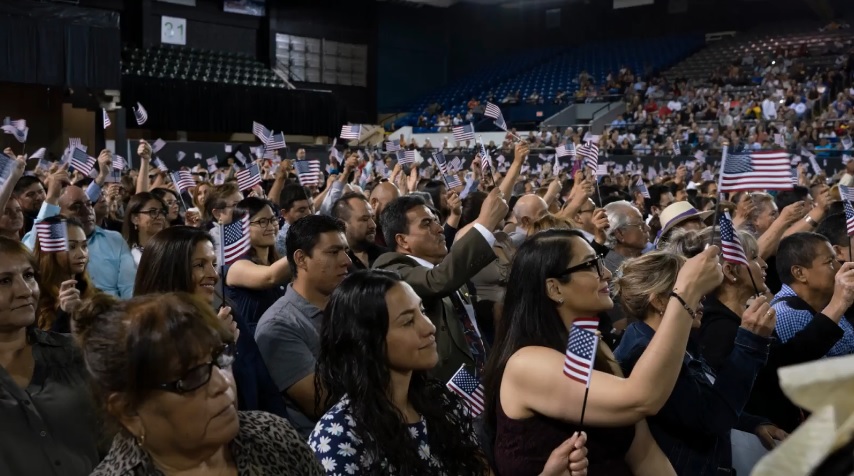 picture of immigrants at a convention