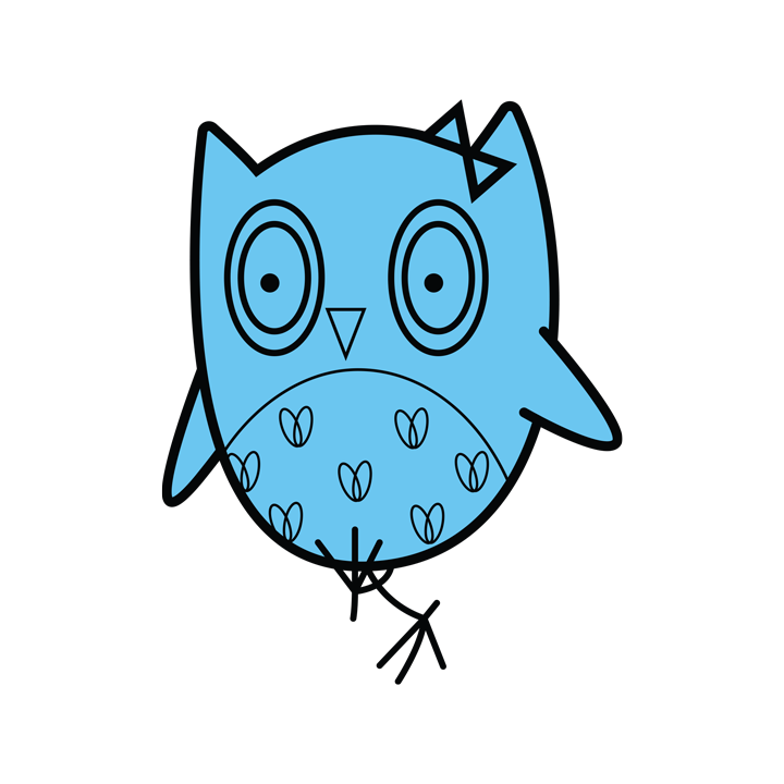 blue owl illustration