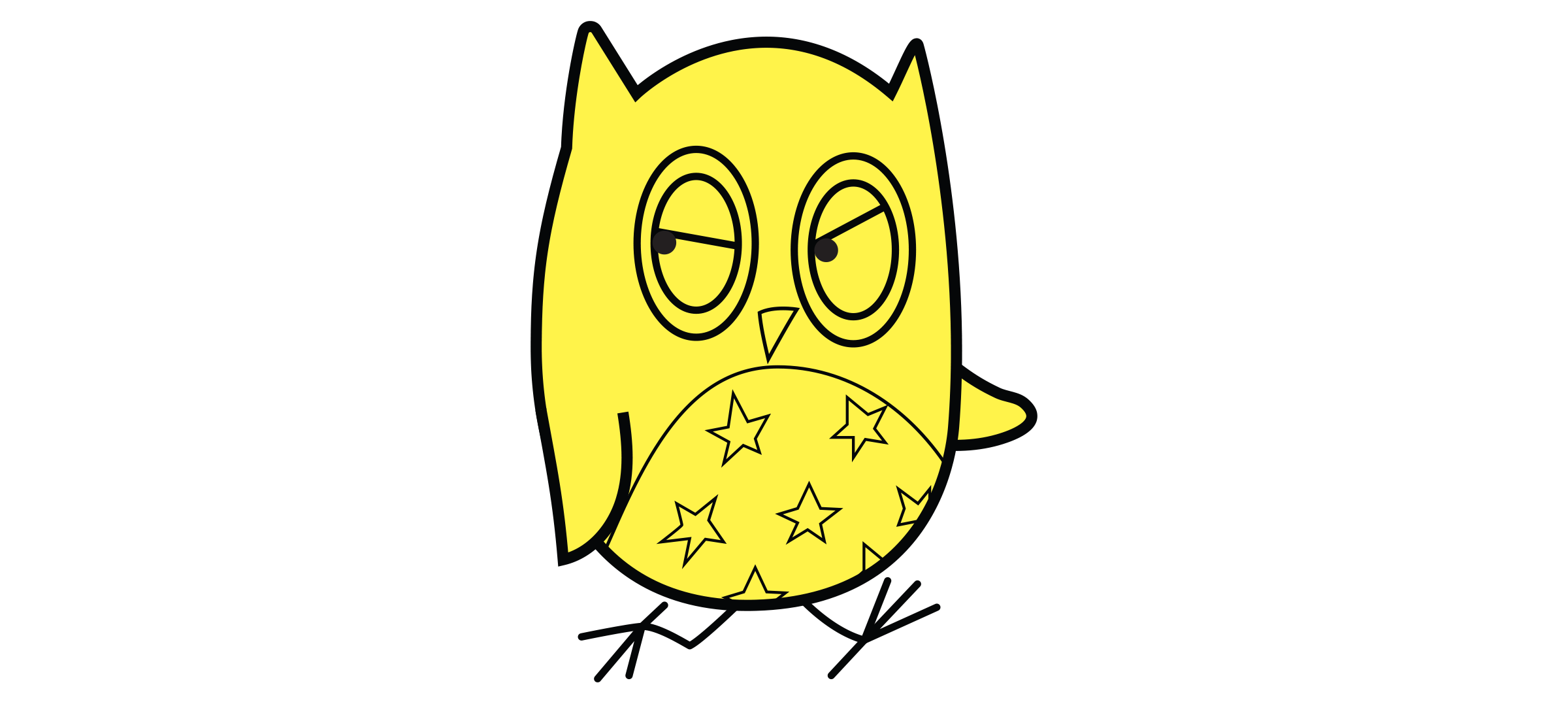 yellow owl illustration